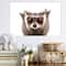 Designart - Raccoon With Red Sunglasses - Animals Canvas Wall Art Print